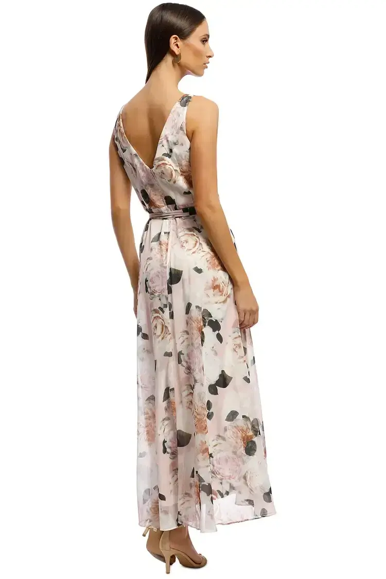 Montique Rosie Print Chiffon Dress Floral Size 16 for rent on The Volte - main image