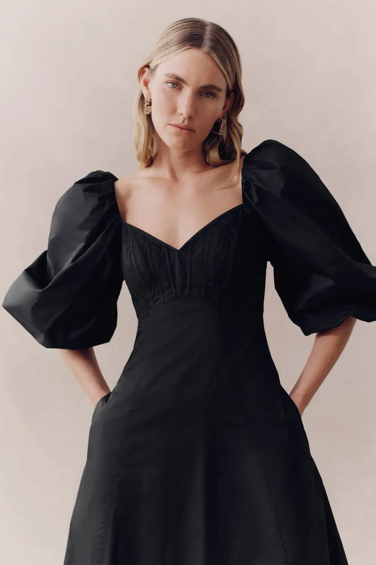 Aje Hester Corsetted Midi Dress Black Size 12 - Image 2