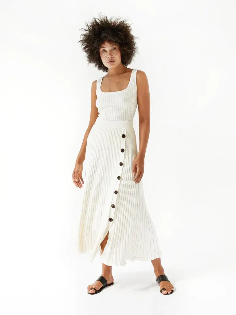 Anna Quan Lara Top & Hettie Skirt Set in Silence Size 10 for rent on The Volte - main image