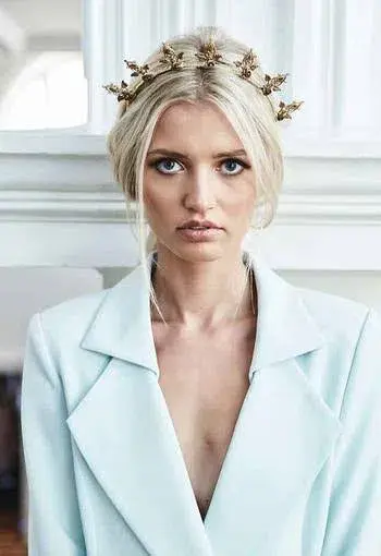 Heather McDowall Valerie Crown in Gold - Image 1