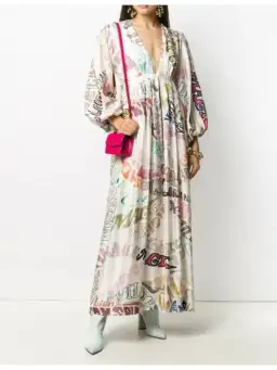 Zimmermann Ladybeetle Word Midi Dress Word Print Size 0 / AU 8