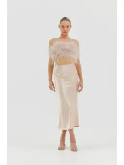 Bubish Iris Top & Harlow Skirt Champagne Size S / AU 8 for rent on The Volte - image 1