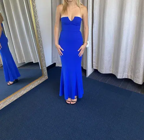 Sheike Eternity Strapless Gown Cobalt Size AU 8 for rent on The Volte - main image