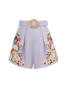 Zimmermann Lexi Billow Blouse & Tuck Short in Blue Palm Size 0 / AU 8 for rent on The Volte - image 4