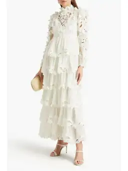 Zimmermann Luminous Embroidered Gown Natural Size 2 / AU 12 for rent on The Volte - image 1