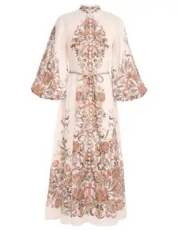 Zimmermann The Devi Billow Long Dress in Ivory Paisley Size OP/Au 6 for rent on The Volte - image 2