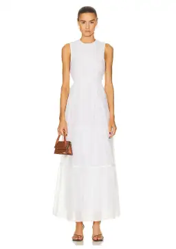Sir The Label Emme Tiered Dress Ivory Size 1 / 8 AU for rent on The Volte - image 1