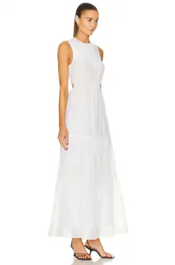 Sir The Label Emme Tiered Dress Ivory Size 1 / 8 AU for rent on The Volte - image 2