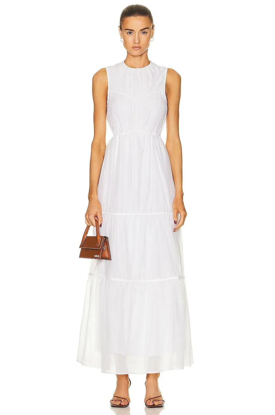 Sir The Label Emme Tiered Dress Ivory Size 3 / 12 AU for rent on The Volte - main image