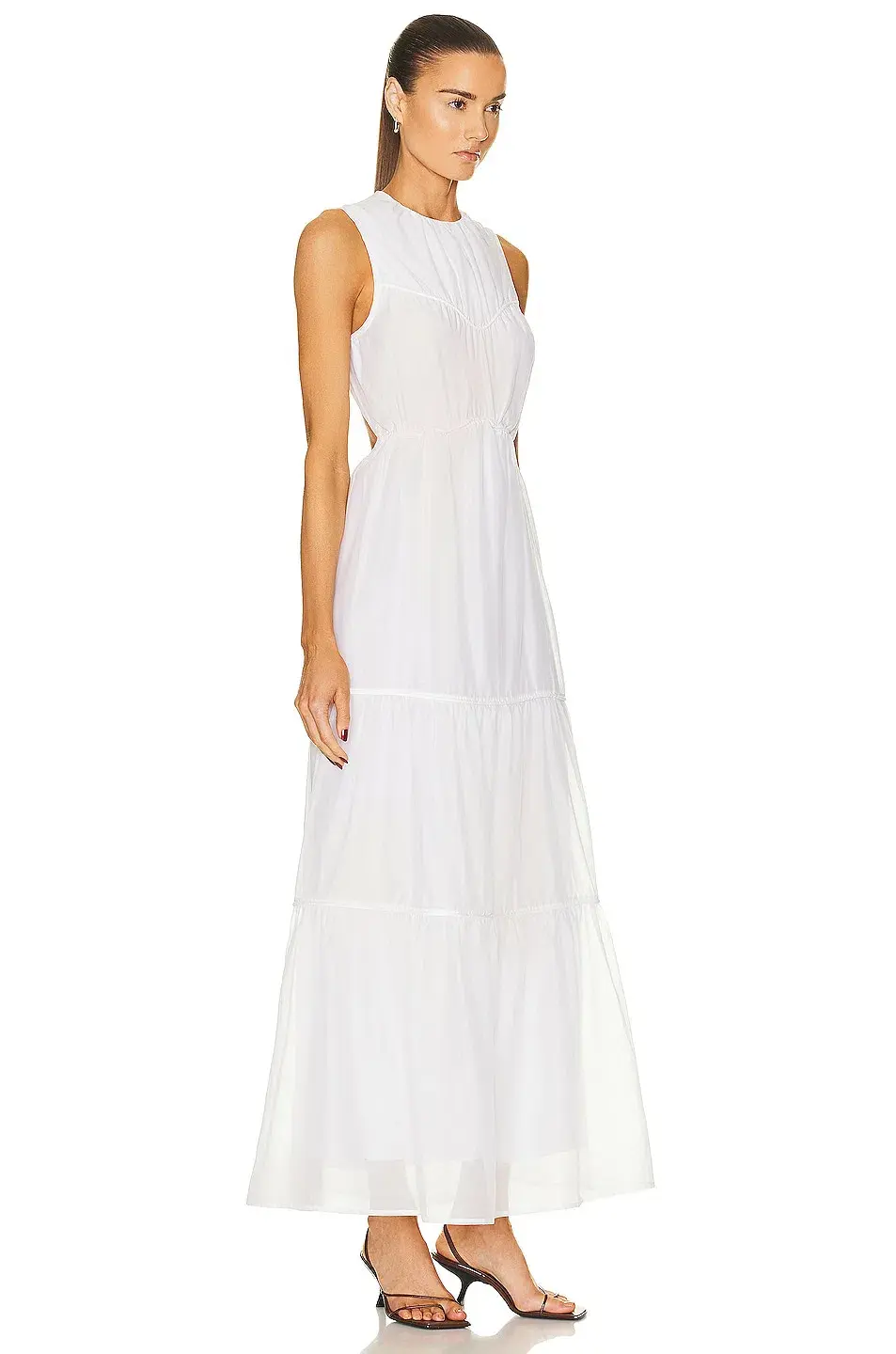 Sir The Label Emme Tiered Dress Ivory Size 3 / 12 AU for rent on The Volte - main image