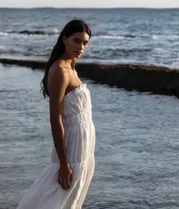 Sir The Label Evie Strapless Dress Ivory Size 0 / 6 AU for rent on The Volte - image 3