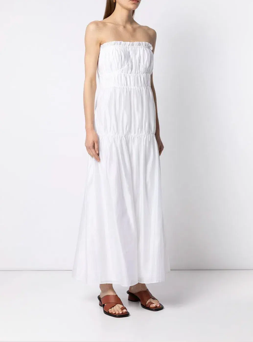 Sir The Label Evie Strapless Dress Ivory Size 0 / 6 AU for rent on The Volte - main image