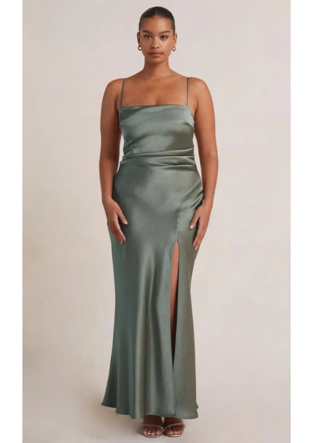 Bec & Bridge Nadia Maxi Dress in Khaki Size 10 for rent on The Volte - main image