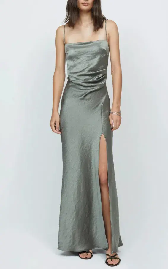 Bec & Bridge Nadia Maxi Dress in Khaki Size 10 for rent on The Volte - main image