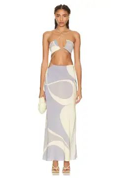 Sir The Label Adrianna Deconstructed Dress Cesco Print Size 2 / 10 AU