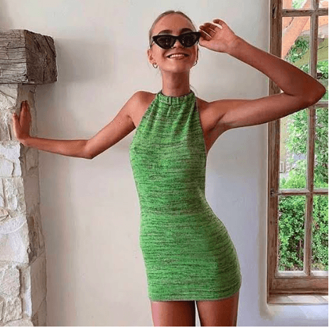 Bamba dress green size XS for rent on The Volte - main image