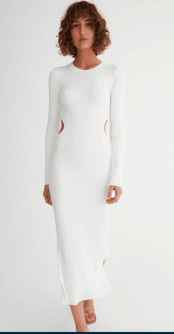 Hansen and Gretel Marcy Bone Dress white size 6 for rent on The Volte - main image