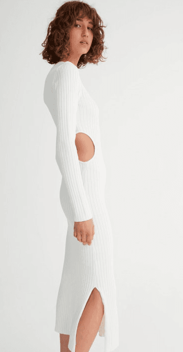 Hansen and Gretel Marcy Bone Dress white size 6 for rent on The Volte - main image