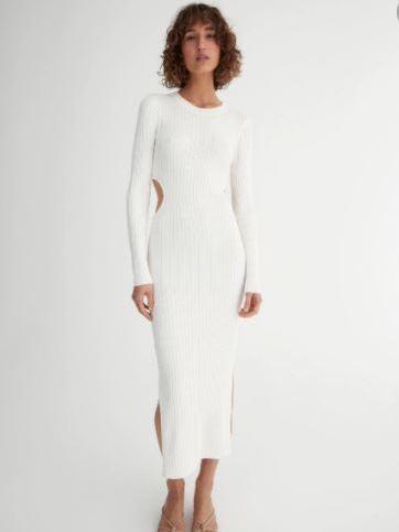 Hansen and Gretel Marcy Bone Dress white size 6 for rent on The Volte - main image