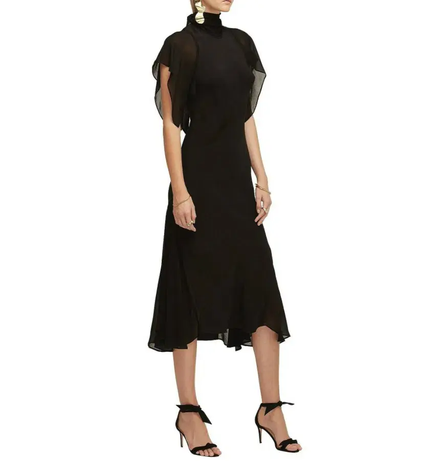 Lover Serene Midi Dress Black Size 6 for rent on The Volte - main image