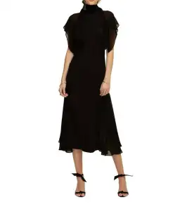 Lover Serene Midi Dress Black Size 6 for rent on The Volte - image 2