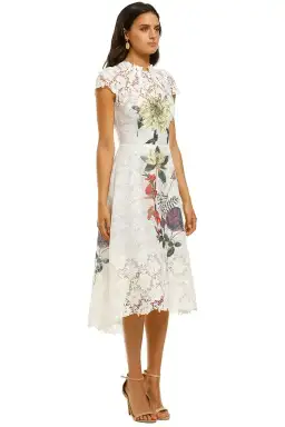 Moss and Spy Fleur Dress in White Size 8 for rent on The Volte - image 1