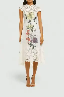 Moss and Spy Fleur Dress in White Size 8 for rent on The Volte - image 2