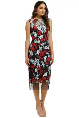 Moss and Spy Primrose Shift Dress in Navy and Red Size 10 for rent on The Volte - image 1