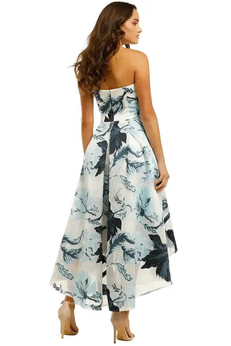 Moss and Spy Luna Strapless Dress in Multi Size 10 for rent on The Volte - main image