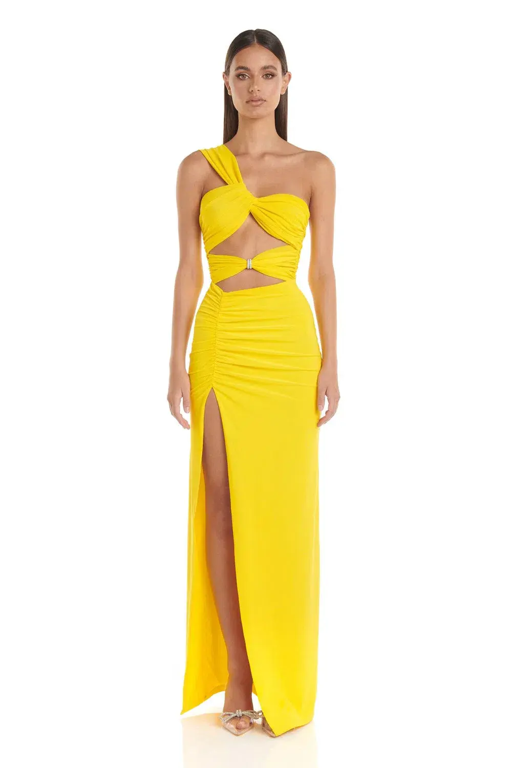 Eliya the Label Natalie Dress Yellow Size 14 for rent on The Volte - main image