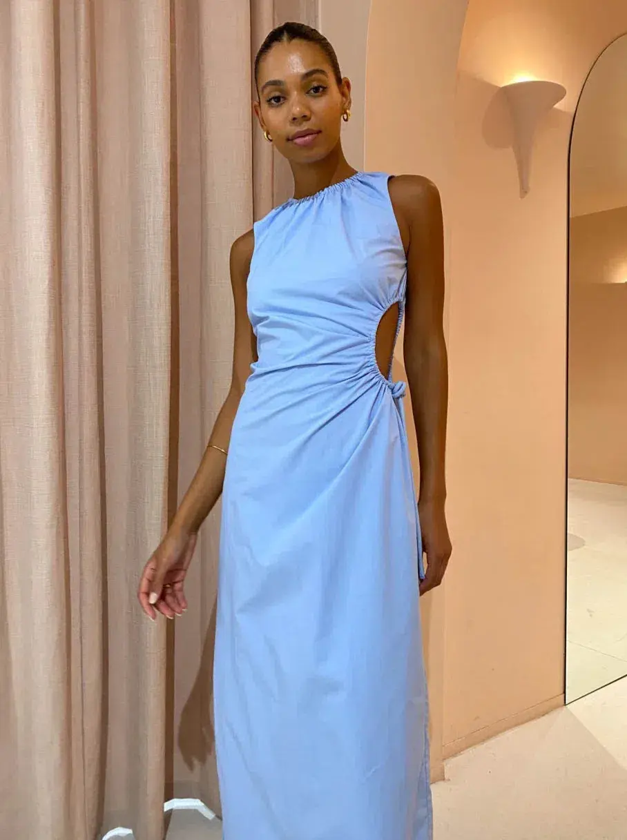Sir the Label Ilkin Cut Out Dress in Ice Blue Size 1 / AU 8 for rent on The Volte - main image