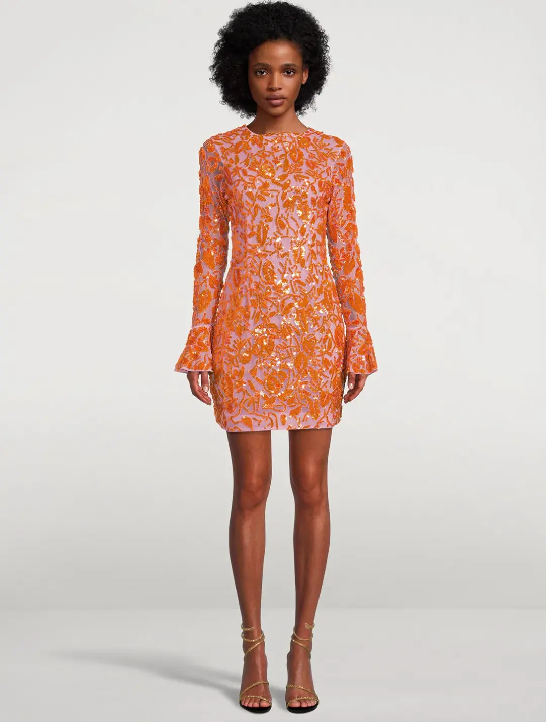 Rachel Gilbert Lupita Mini Dress Pink/Orange Sequin Size 1 / AU 8 for rent on The Volte - main image