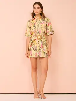 Significant Other Lark Mini Dress Honey Botanical Size AU 8 for rent on The Volte - image 1