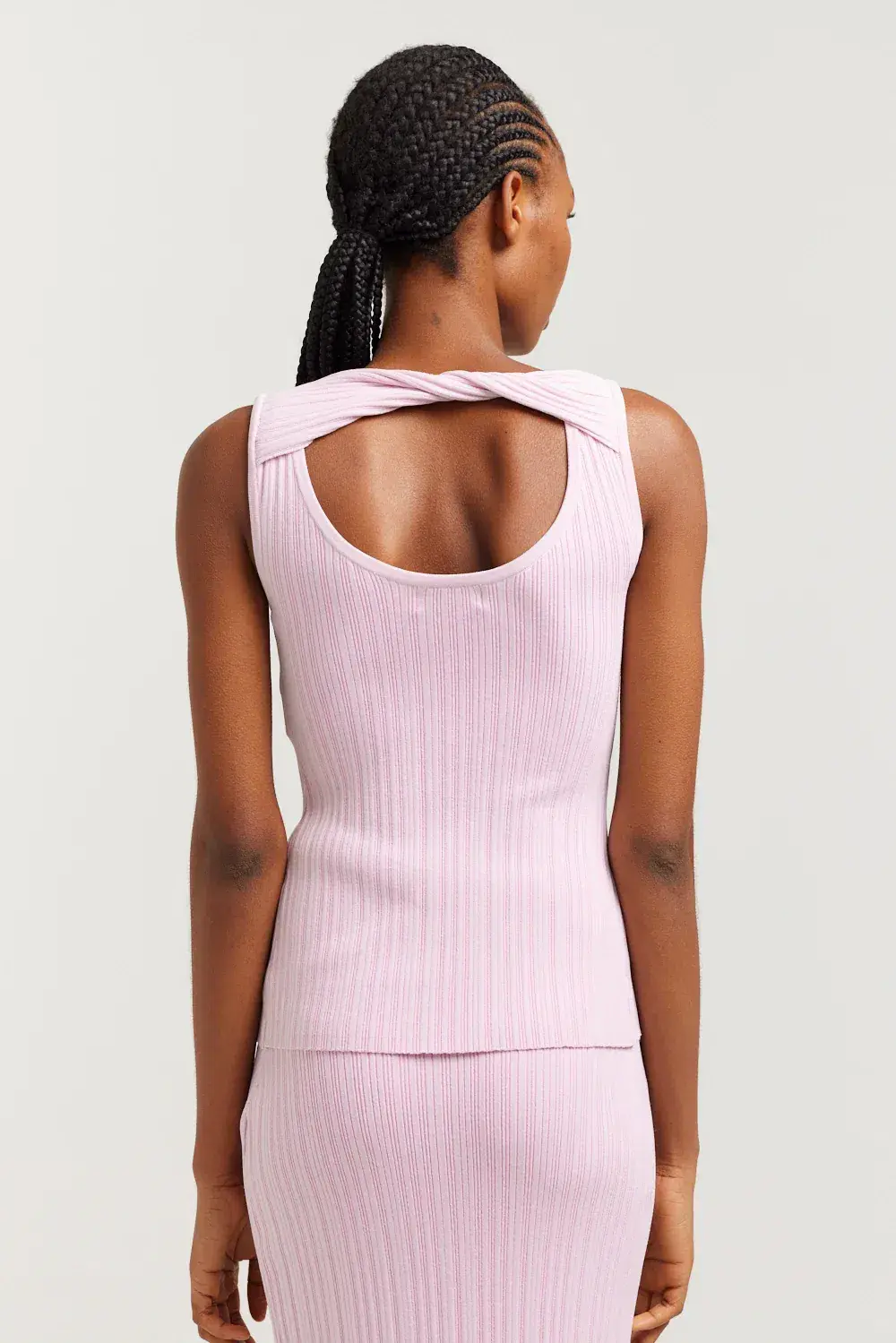 Henne Romme Knit Top and Skirt Set Pink Size S / AU 8 for rent on The Volte - main image