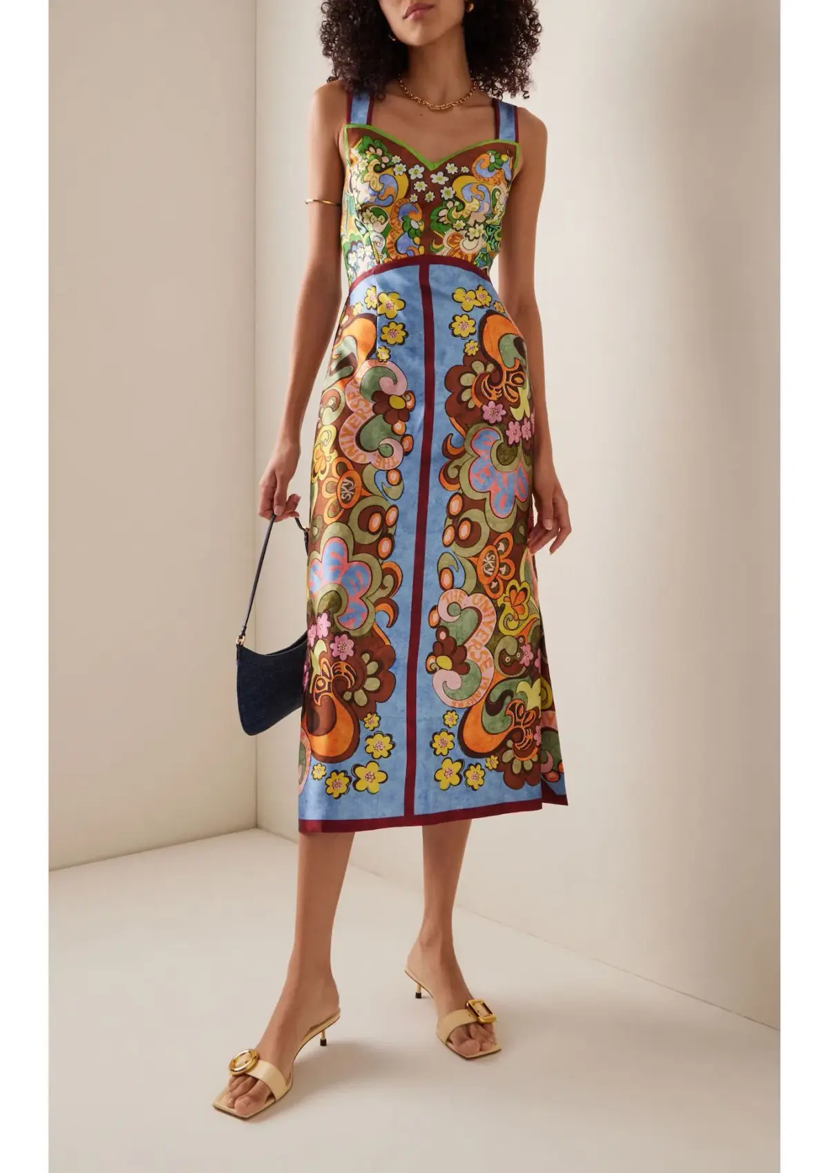 Alemais Dreamer Corset Midi Dress Multi Size 8 - Image 1