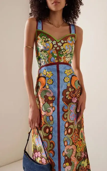 Alemais Dreamer Corset Midi Dress Multi Size 8 - Image 2