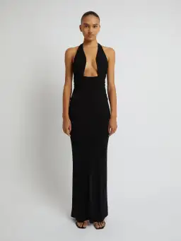 Christopher Esber Tailored Sloped Halter Dress Black Size 8 for rent on The Volte - image 1