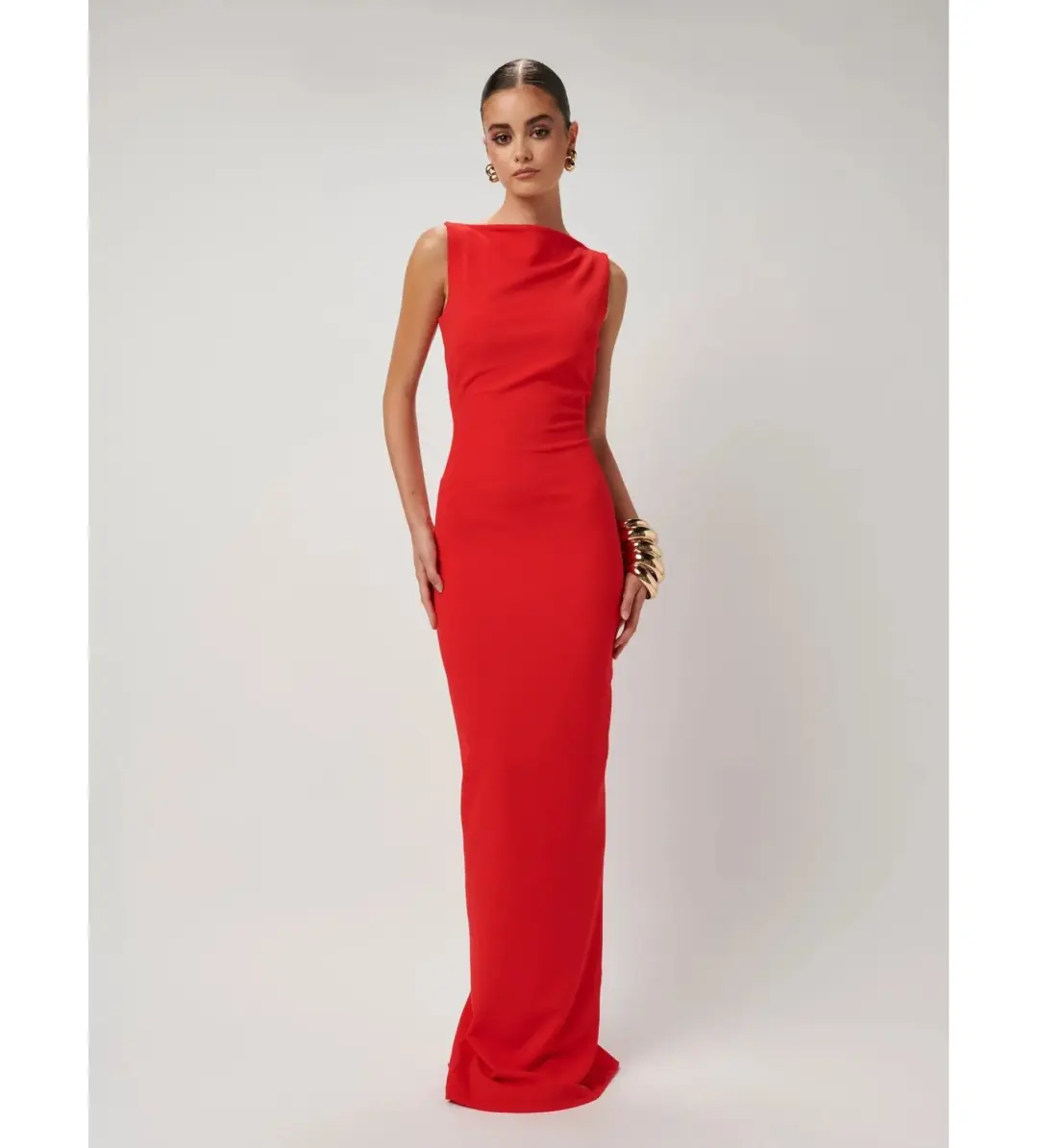 Effie Kats Verona Gown Cherry Red Size M/AU 10 for rent on The Volte - main image