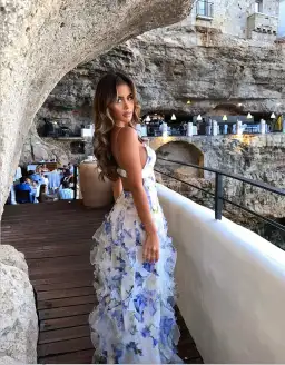 Menti Iris Flower Maxi Dress Blue Roses Size M / AU 10 for rent on The Volte - image 4