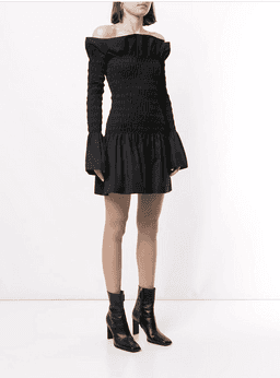 Dion Lee Shirred Mini Dress Black Size 8
