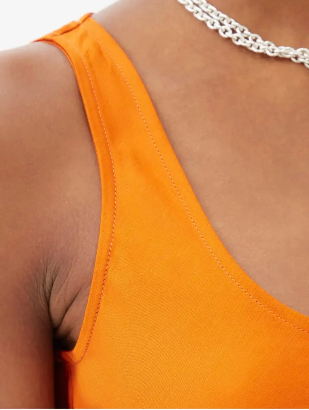 Marques Almeida Orange Backless Dress Orange Size 12 for rent on The Volte - main image