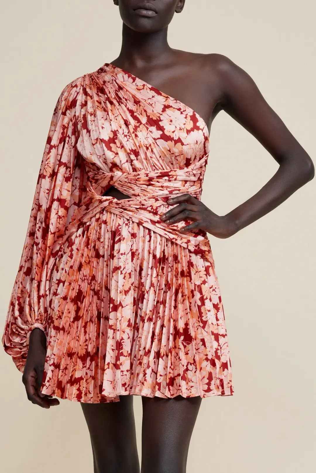 Acler Auroa Floral Mini Dress Rouge Medley Size 14 for rent on The Volte - main image