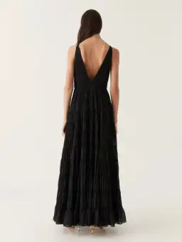 Aje Rosewood Ruched Maxi Dress Black Size 14 for rent on The Volte - image 3