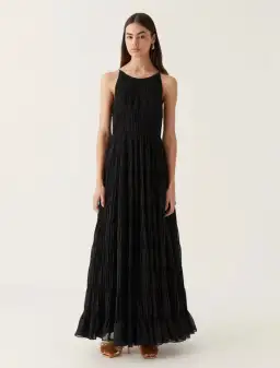 Aje Rosewood Ruched Maxi Dress Black Size 14 for rent on The Volte - image 2