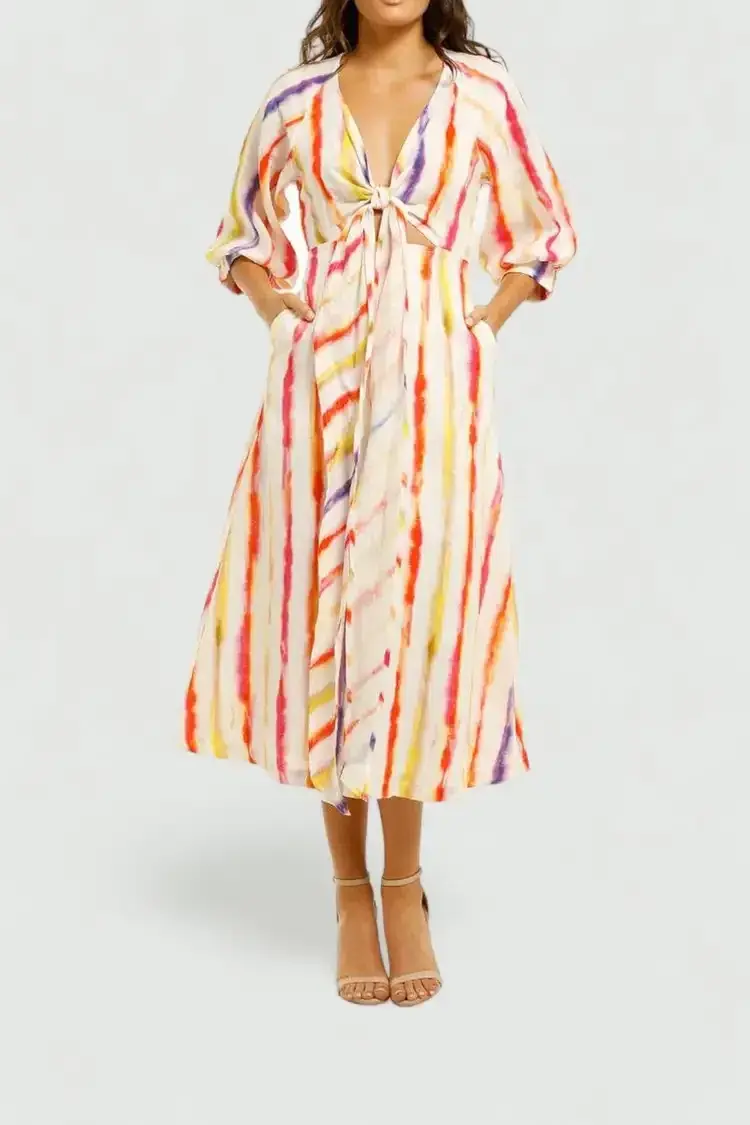Nicholas Asilah Dress in Brushed Rainbow Size 10 for rent on The Volte - main image