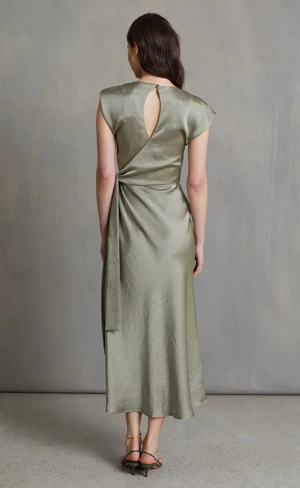 Bec & Bridge The Dreamer Wrap Dress in Sage Size 10 for rent on The Volte - main image