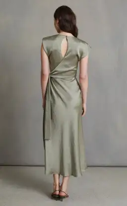 Bec & Bridge The Dreamer Wrap Dress in Sage Size 10 for rent on The Volte - image 2