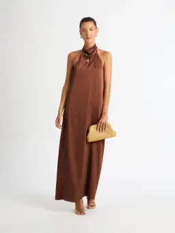 Sheike Destiny Maxi Dress Brown Size 10