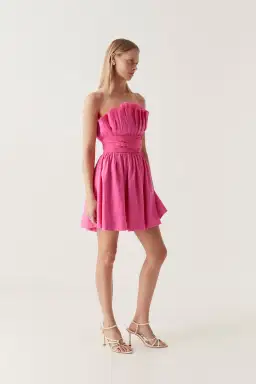 Aje Whisper Layered Mini Dress Pink Size 6 for rent on The Volte - image 2