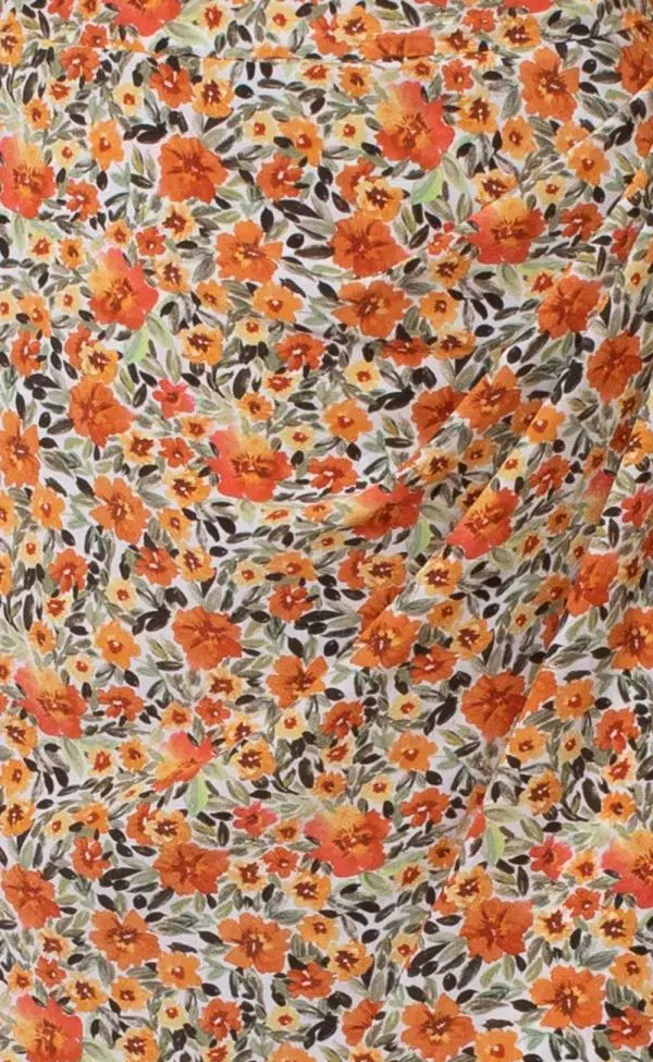Bec & Bridge Wild Poppies Midi Dress Print in Orange Size 12 for rent on The Volte - main image